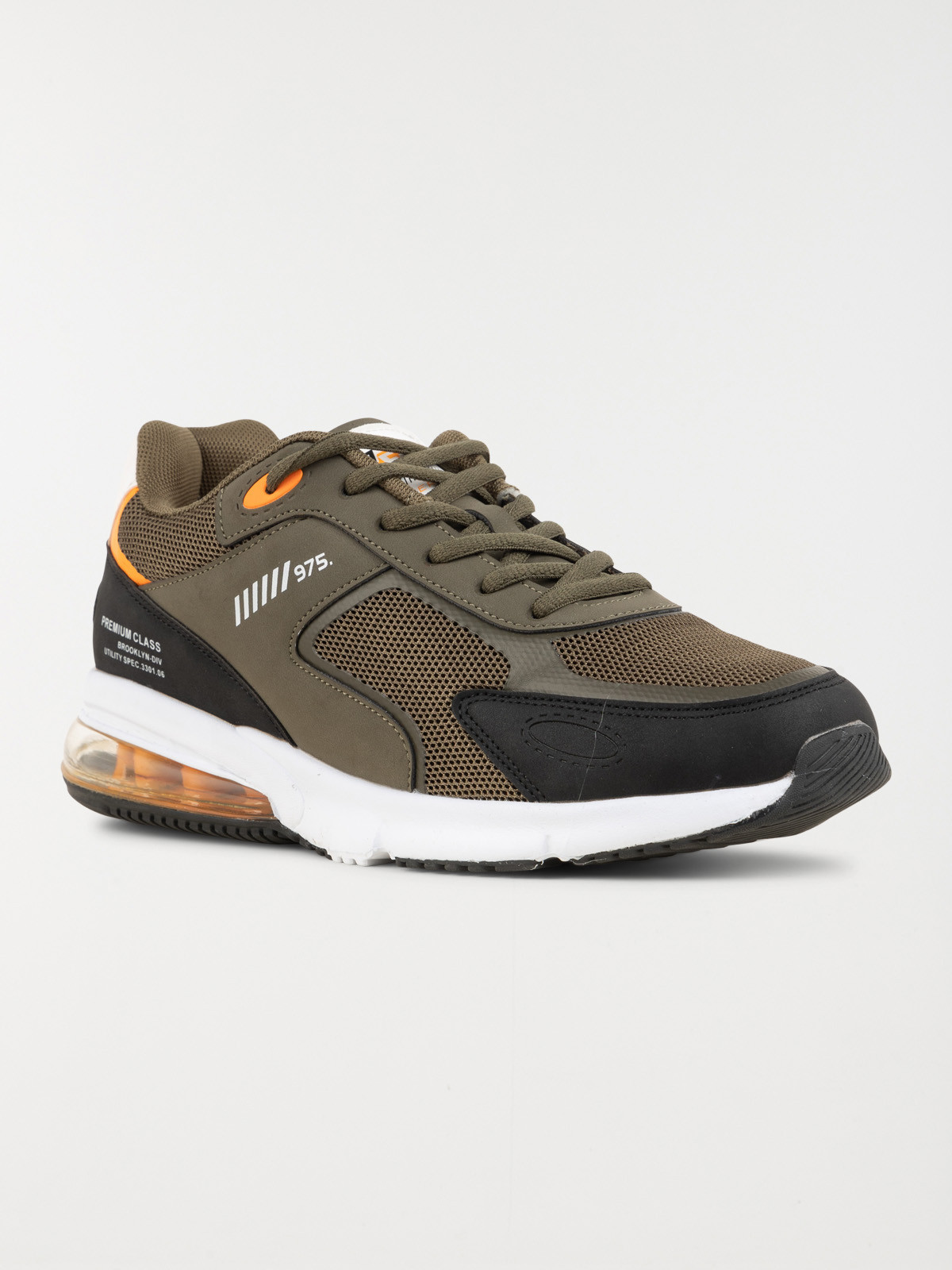 Baskets homme kaki et orange (40-46)