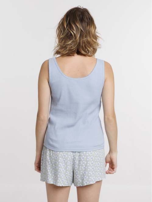 Haut de pyjama ciel femme