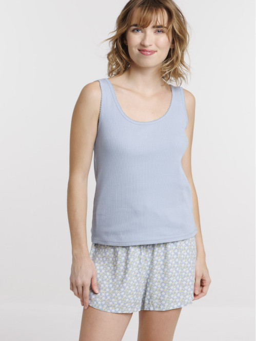 Haut de pyjama ciel femme