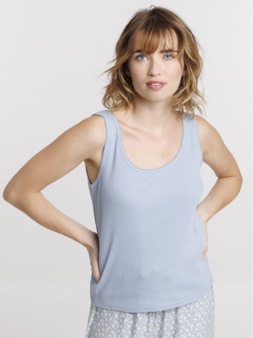 Haut de pyjama ciel femme