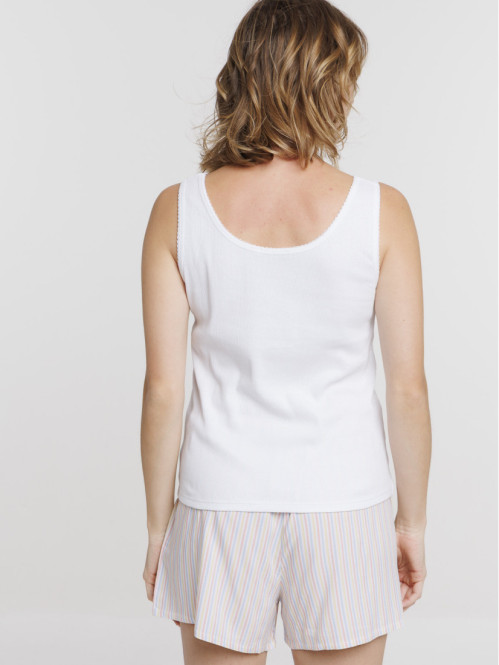 Haut de pyjama blanc...