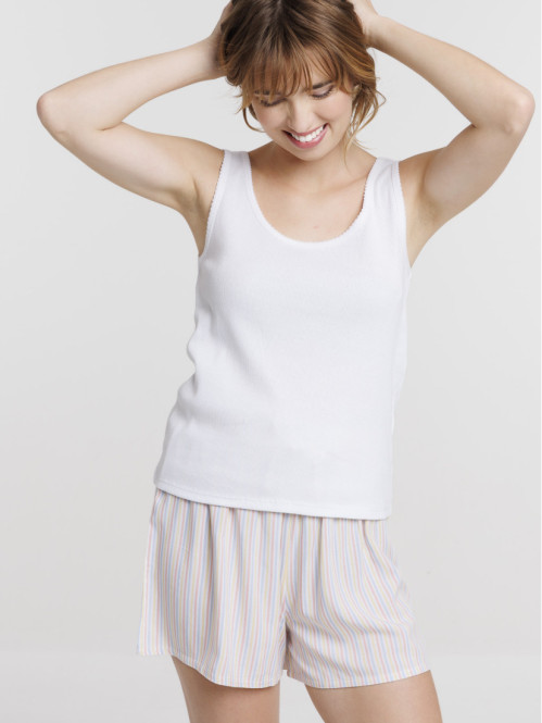 Haut de pyjama blanc...