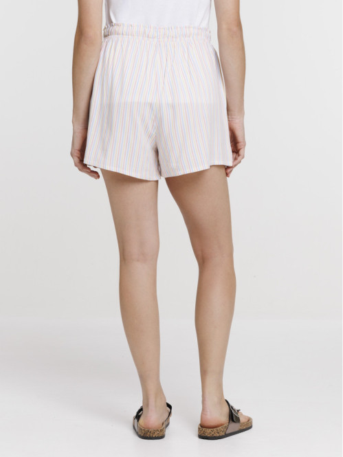 Bas de pyjama short rayé femme