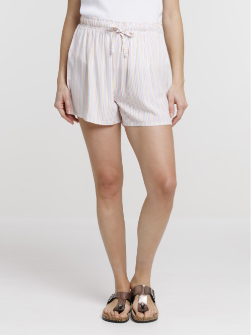 Bas de pyjama short rayé femme