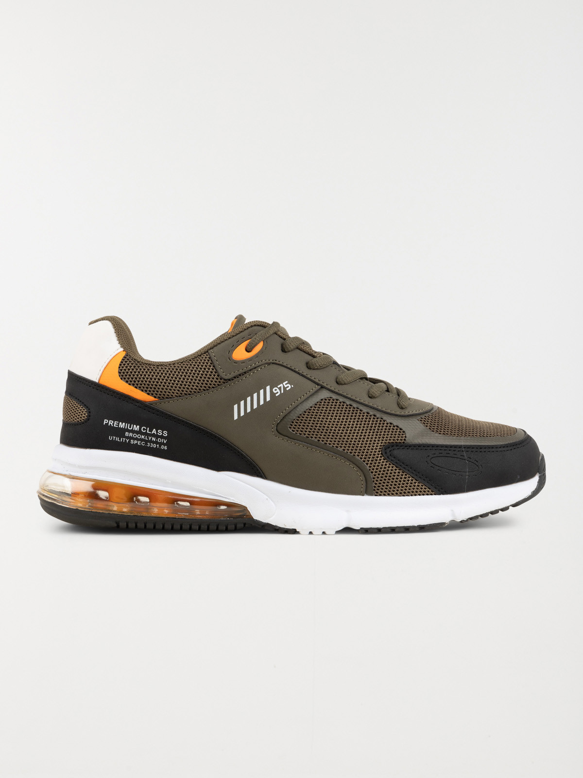 Baskets homme kaki et orange (40-46)