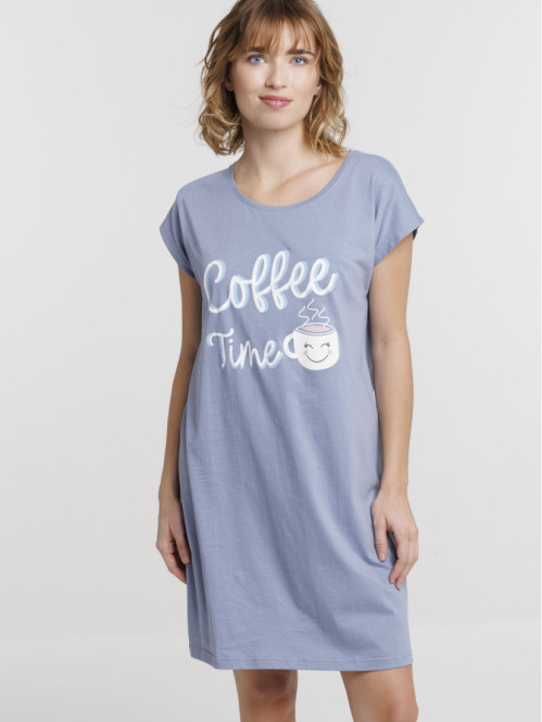 Chemise de nuit coffee time femme