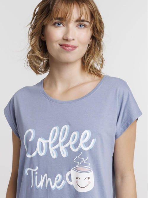 Chemise de nuit coffee time femme