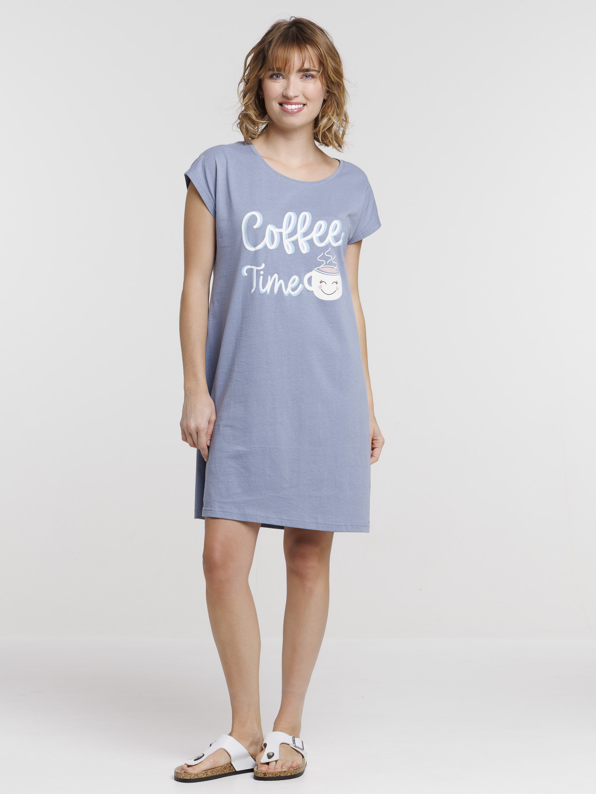 Chemise de nuit coffee time femme