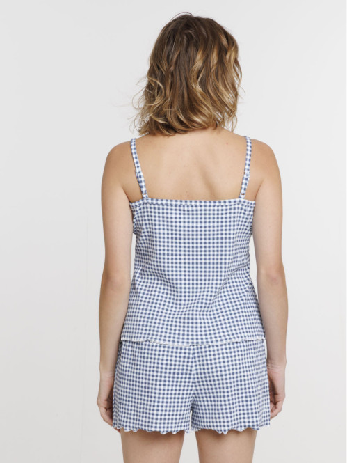 Pyjama femme à carreaux