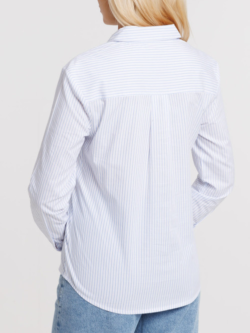 Chemise blanche rayée femme