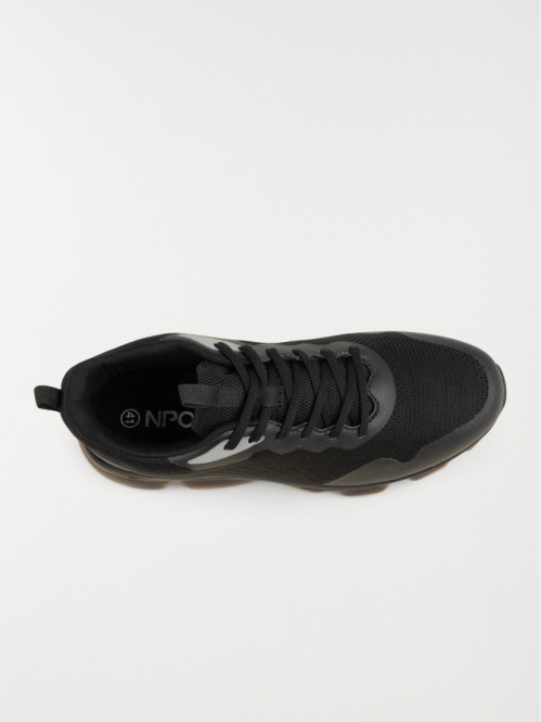 Baskets bi-matières homme noir (40-46)