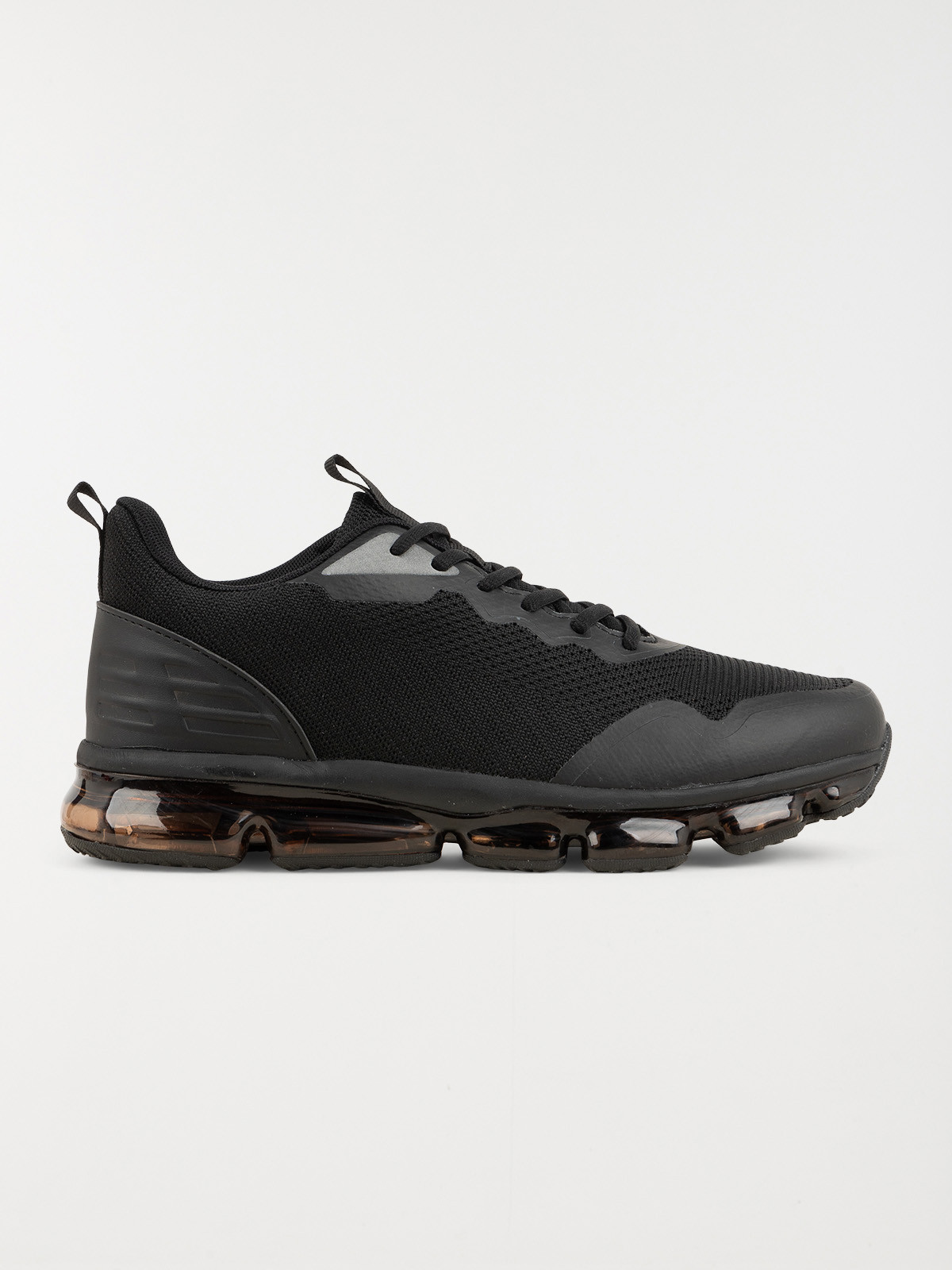 Baskets bi-matières homme noir (40-46)