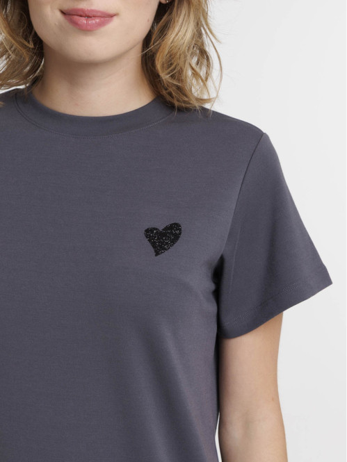 Robe asphalte motif coeur...