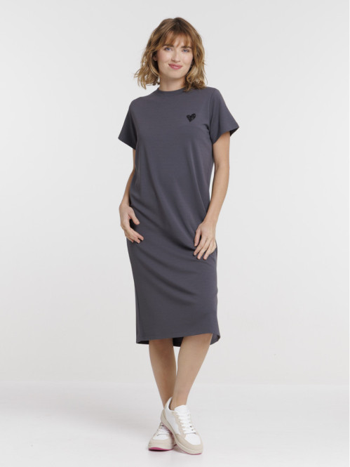 Robe asphalte motif coeur...