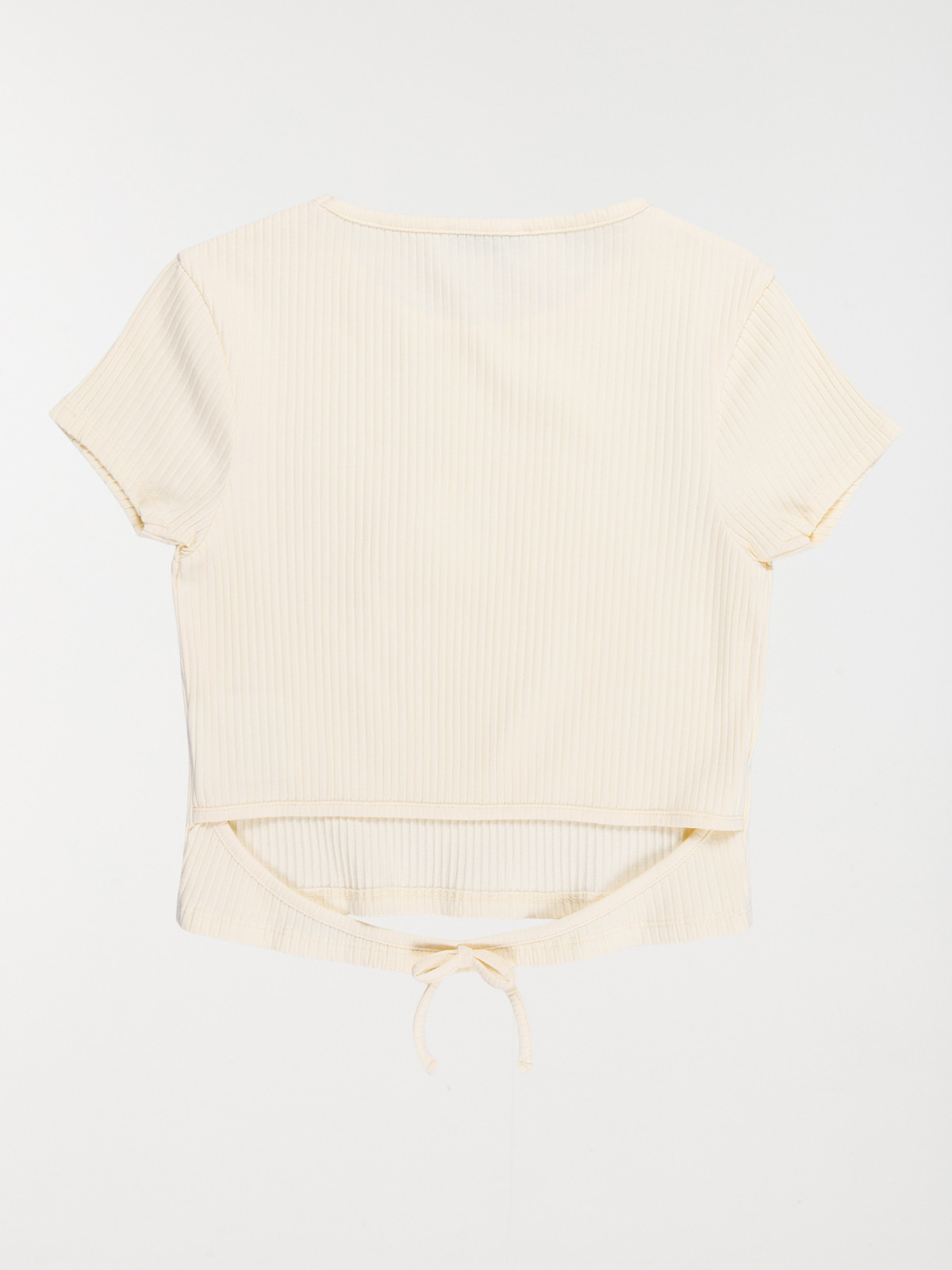 Tee-shirt vanille côtelé fille (XXS-M)