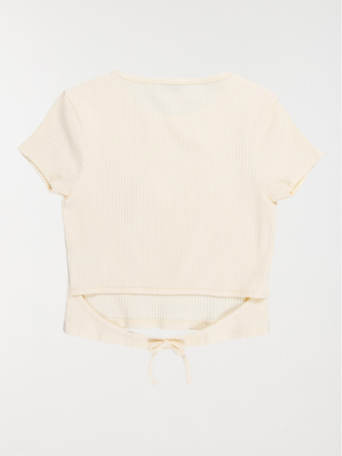 Tee-shirt vanille côtelé...