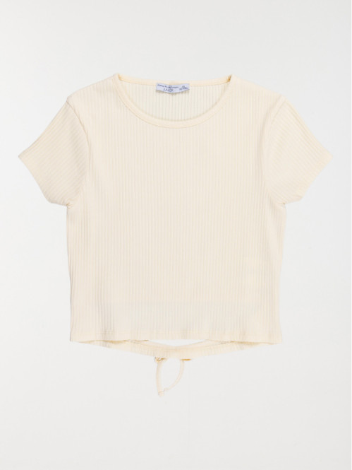 Tee-shirt vanille côtelé...