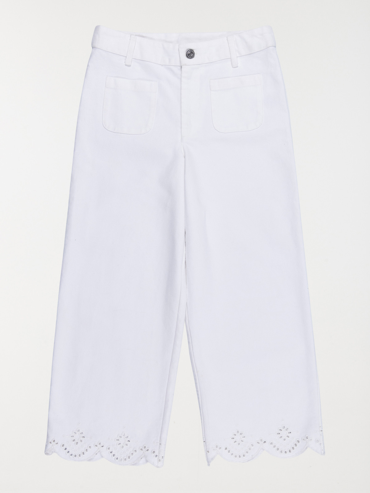 Pantalon broderie anglaise fille (3-12A)