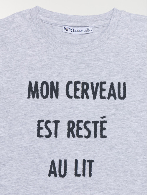 Pyjama court message garçon...