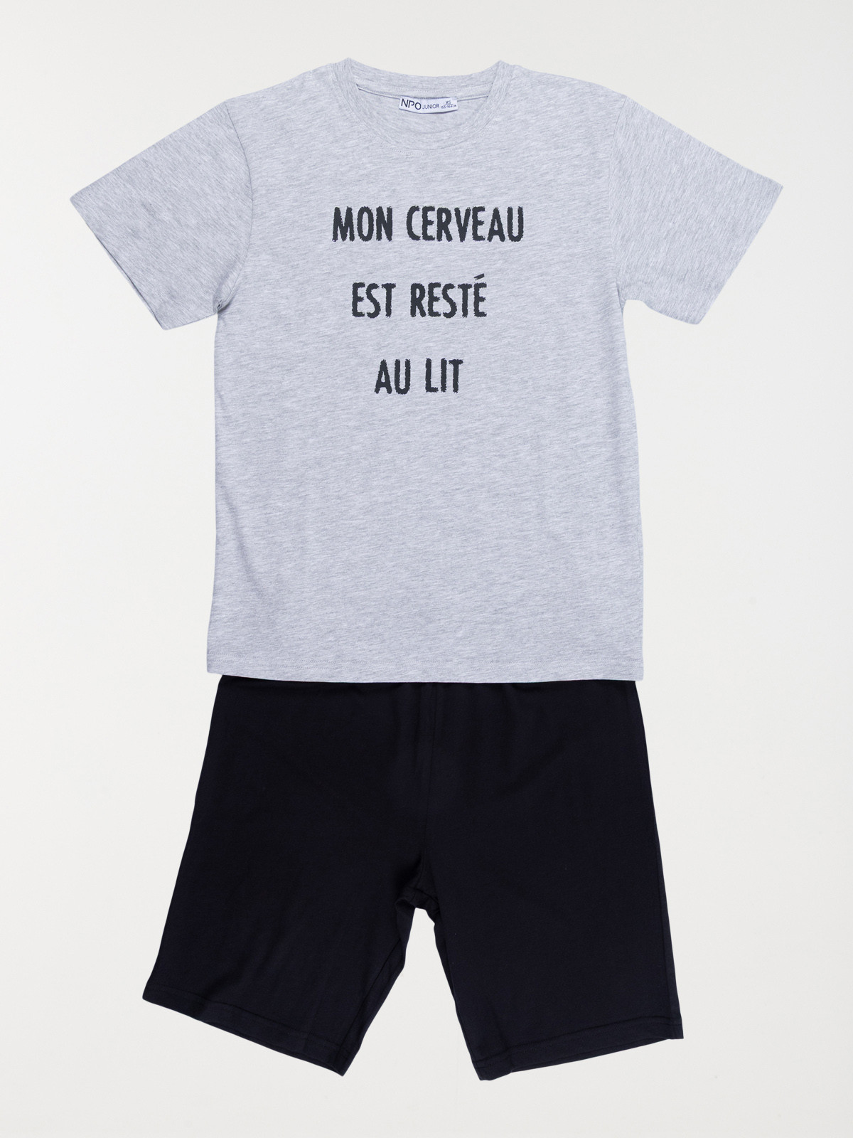 Pyjama court message garçon (XXS-M)