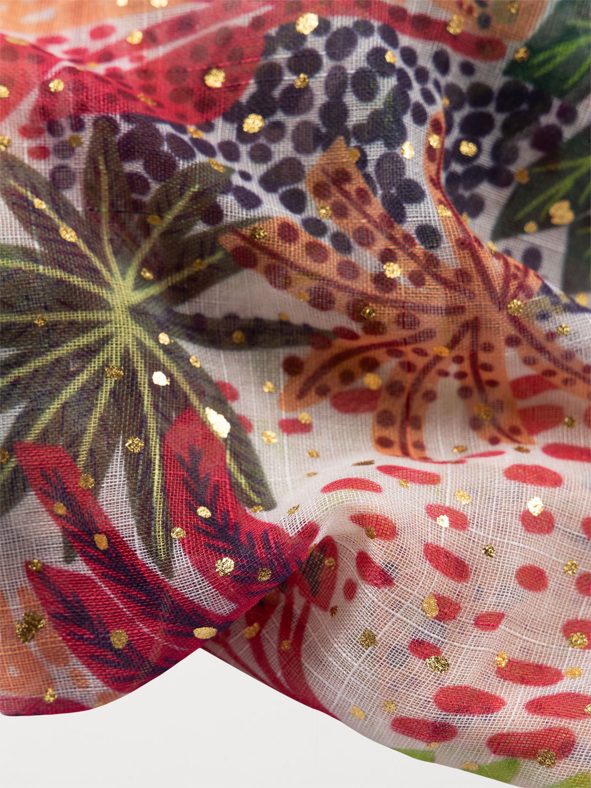 Foulard femme rose fiesta motif tropical Foulard femme rose fiesta motif tropical