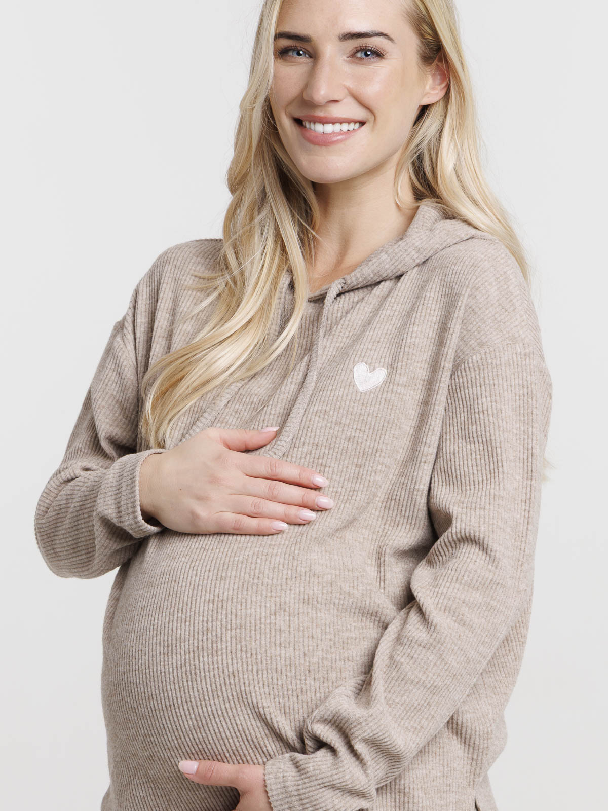 T-shirt capuche velours maternité femme