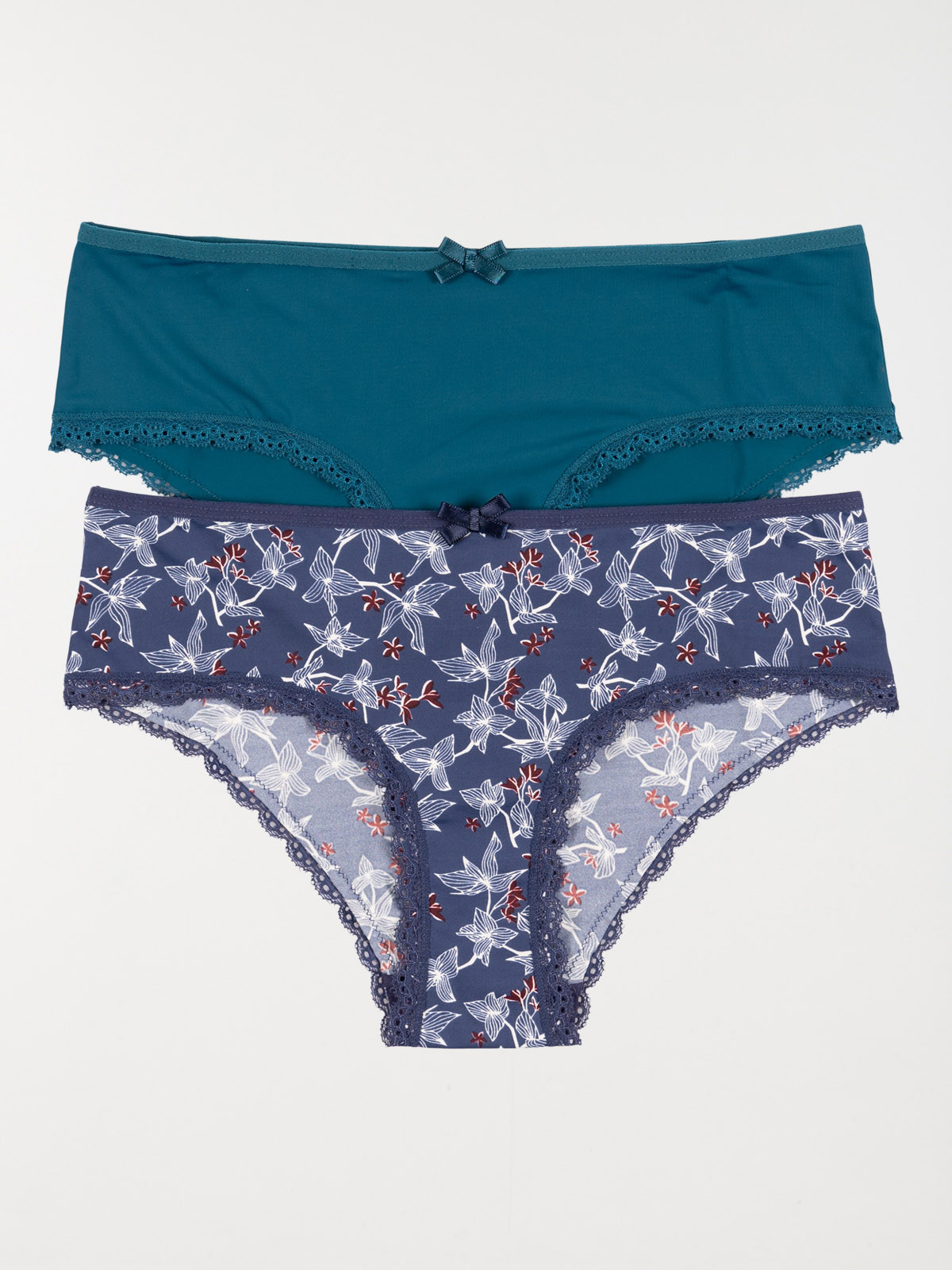 Lot 2 shorties imprimé/uni femme (36-46)