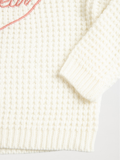 Pull à message brodé fille...