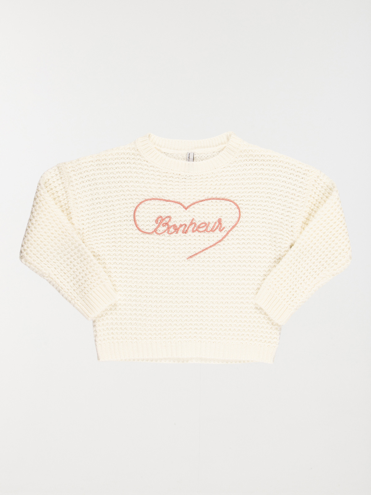 Pull à message brodé fille (3-8A)