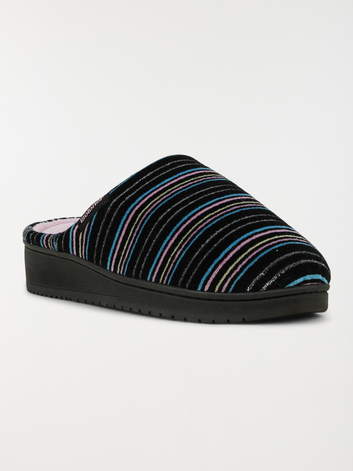 Chausson Isotoner rayures femme (36-41)