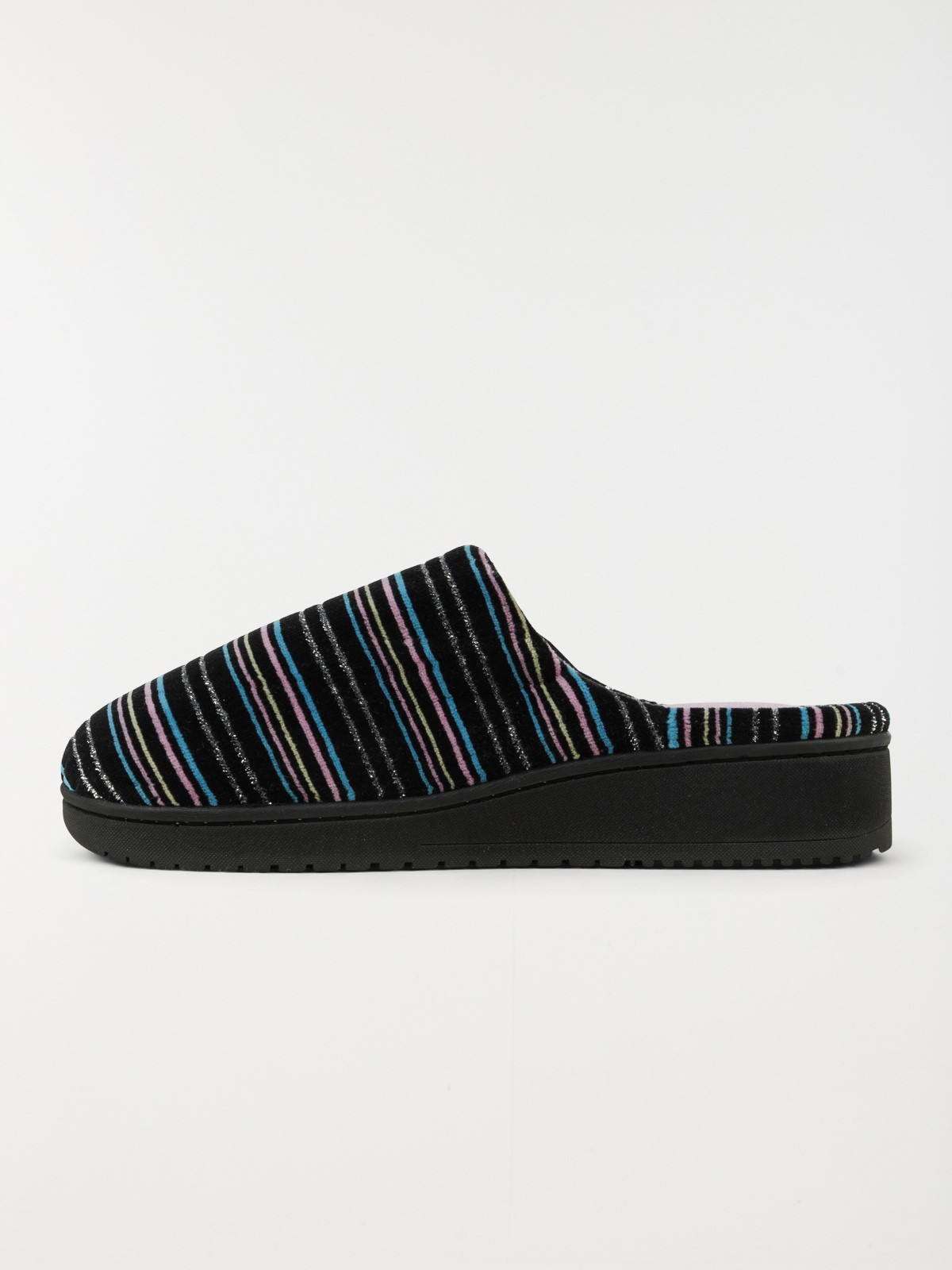 Chausson Isotoner rayures femme (36-40)