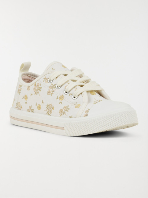 Tennis en toile fleurie...