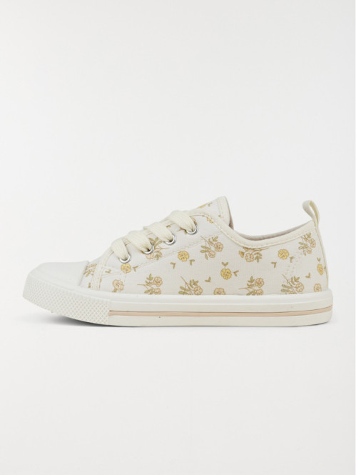 Tennis en toile fleurie...