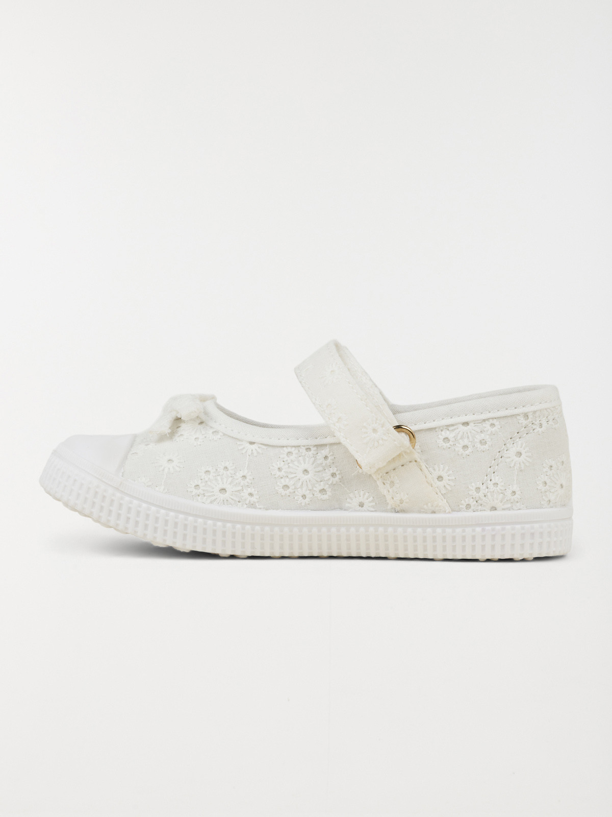 Ballerine brodée blanche fille (24-30)