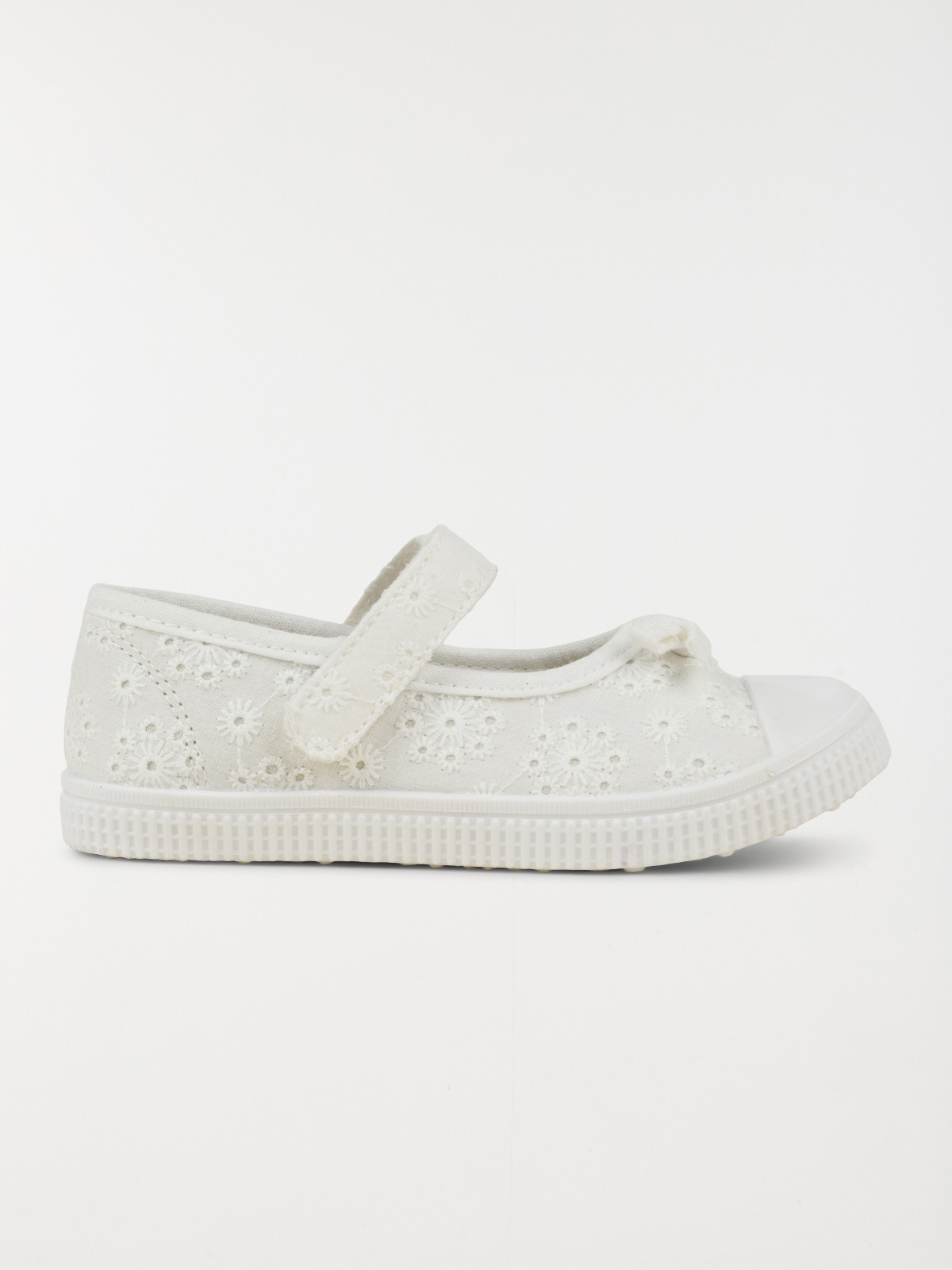 Ballerine brodée blanche fille (24-30)