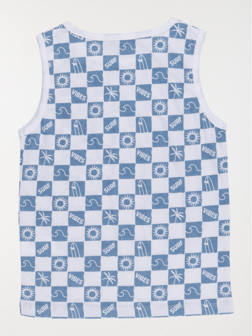 Débardeur imprimé damier...