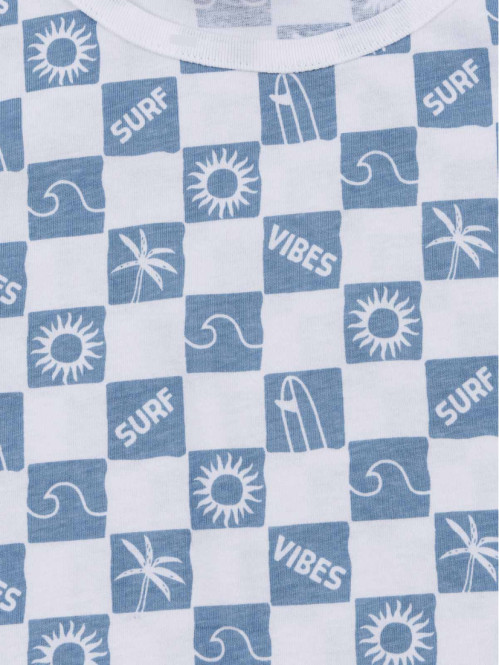 Débardeur imprimé damier...