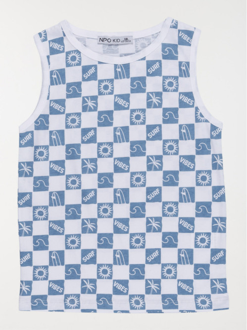 Débardeur imprimé damier...