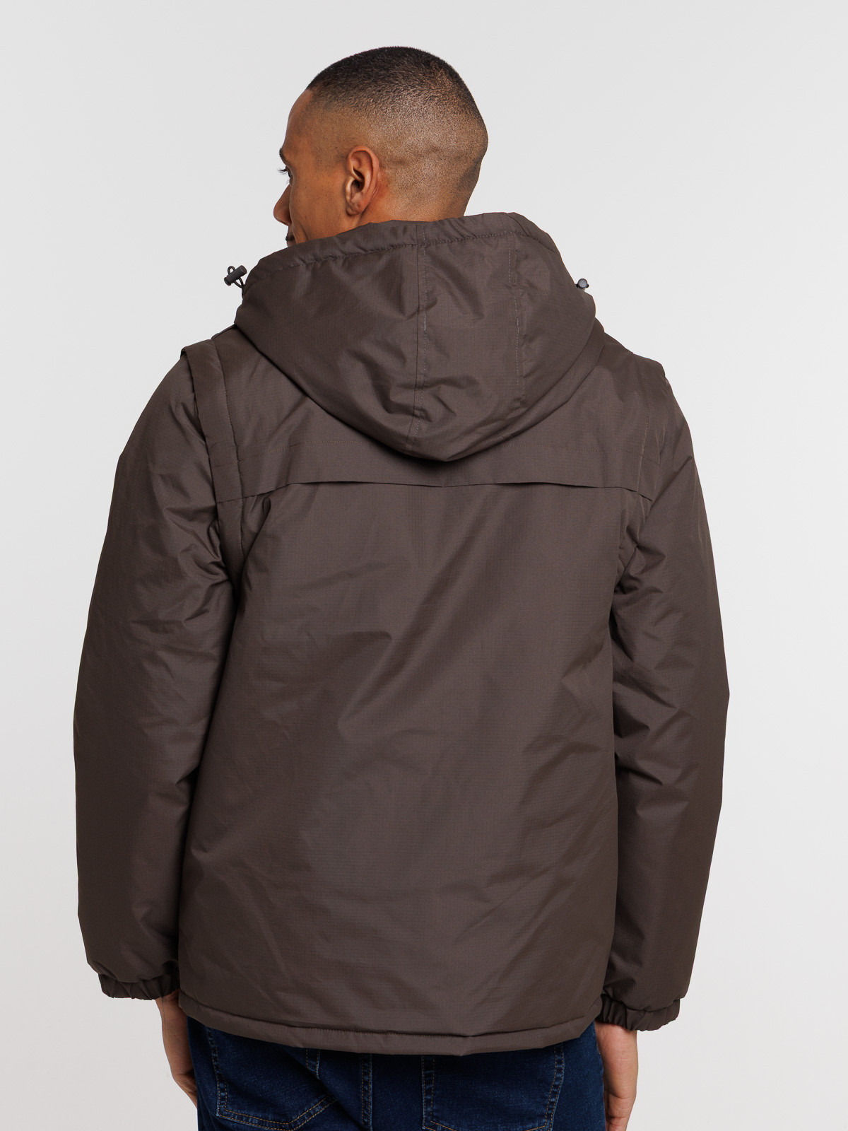 Blouson à capuche col montant homme