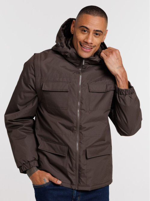 Blouson à capuche col...