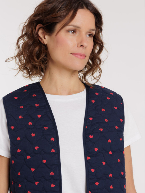 Veste sans manches coeurs...