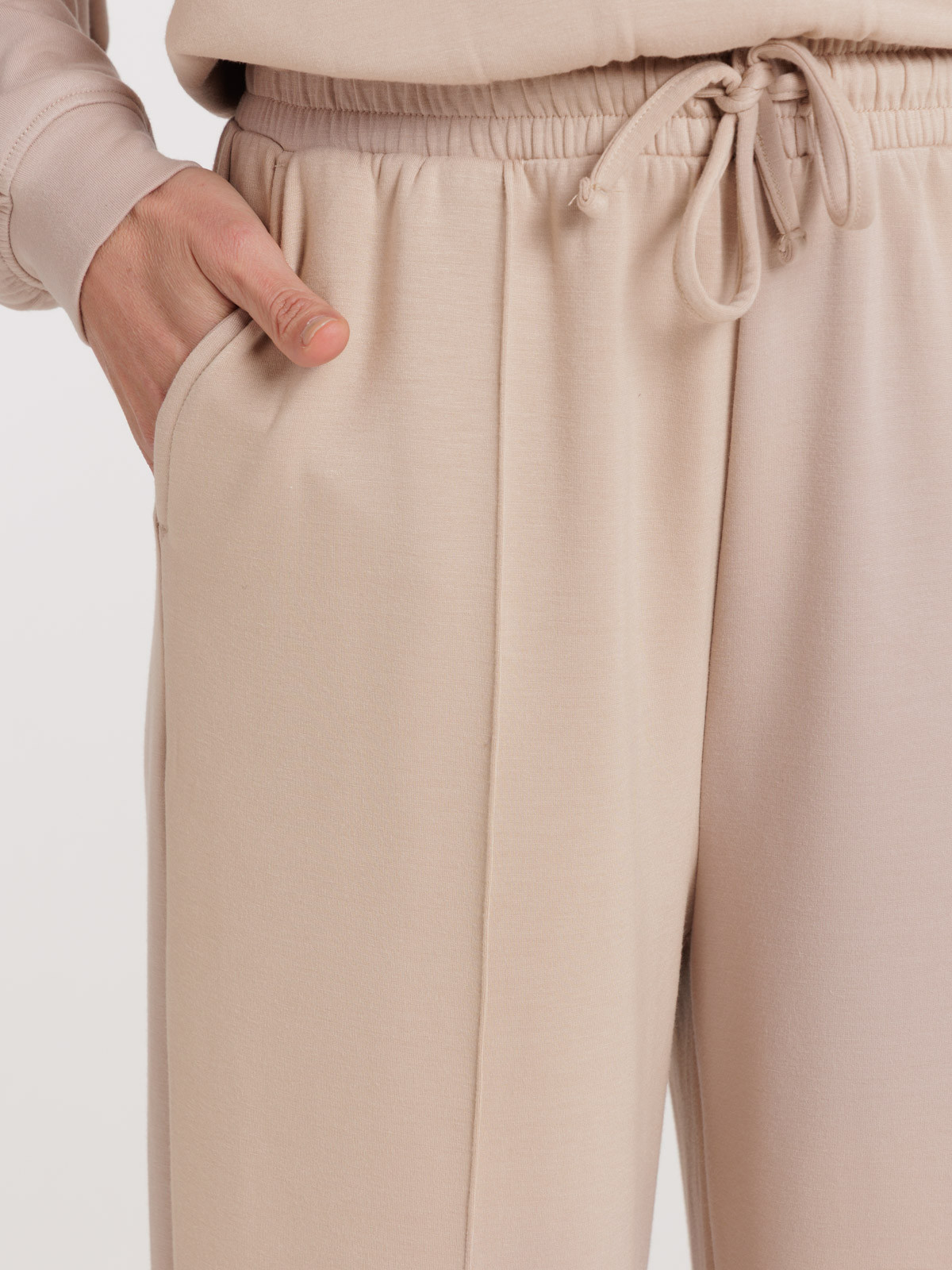 Jogging large taupe clair femme