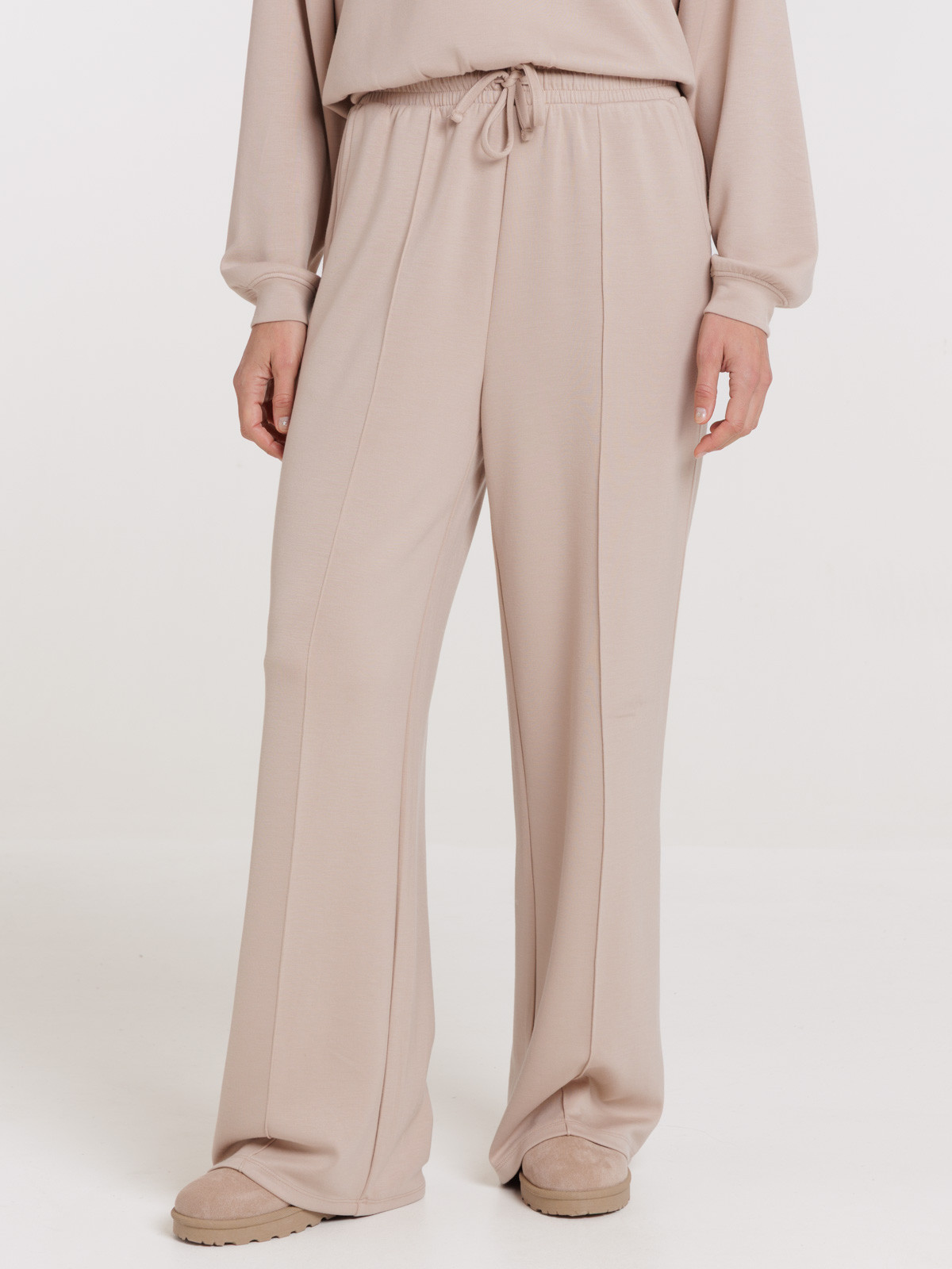 Jogging large taupe clair femme