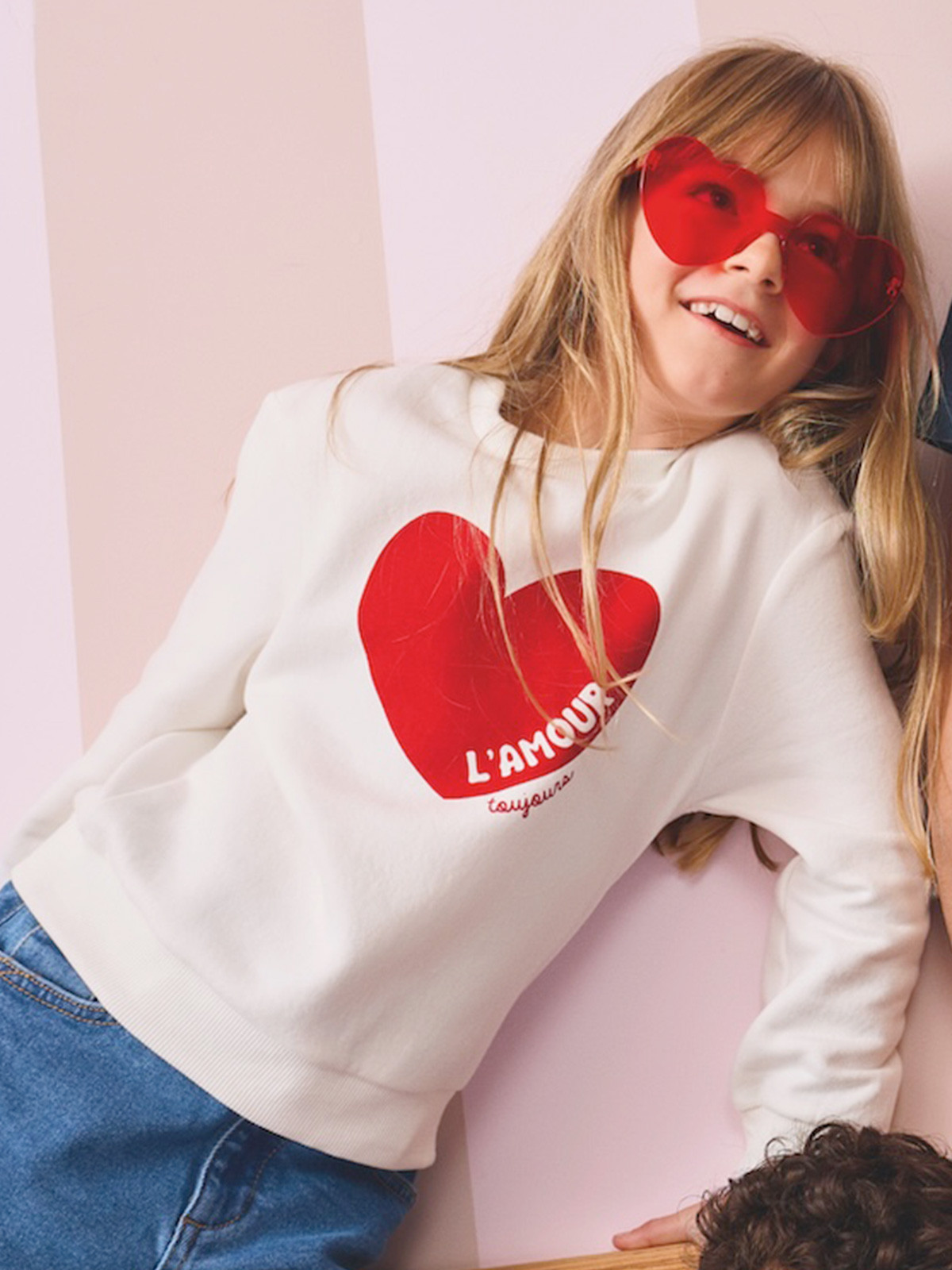 Sweat coeur fille (3-12A)