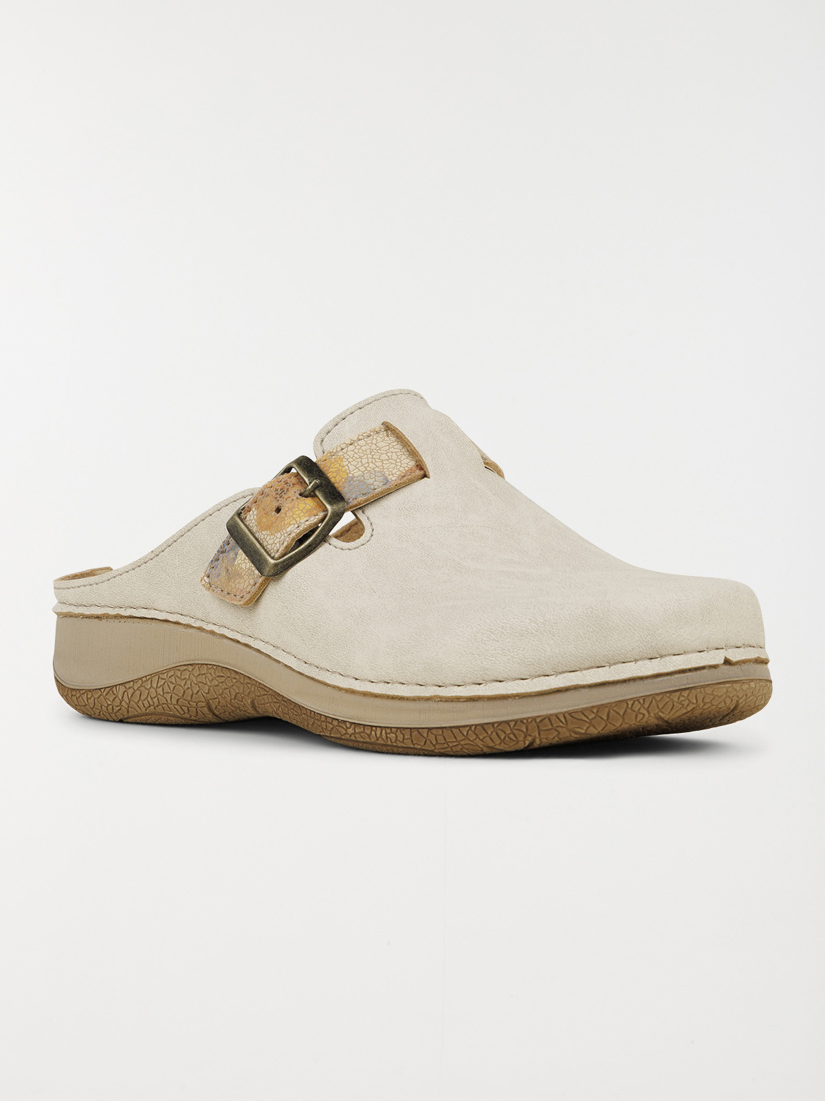 Mule fermée confort femme beige (36-42)