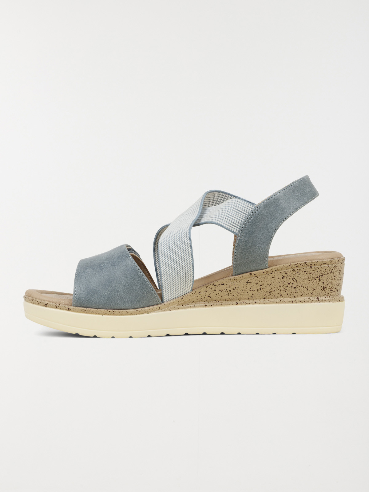 Sandale bleue compensée femme (36-41) Sandale bleue compensée femme (36-41)