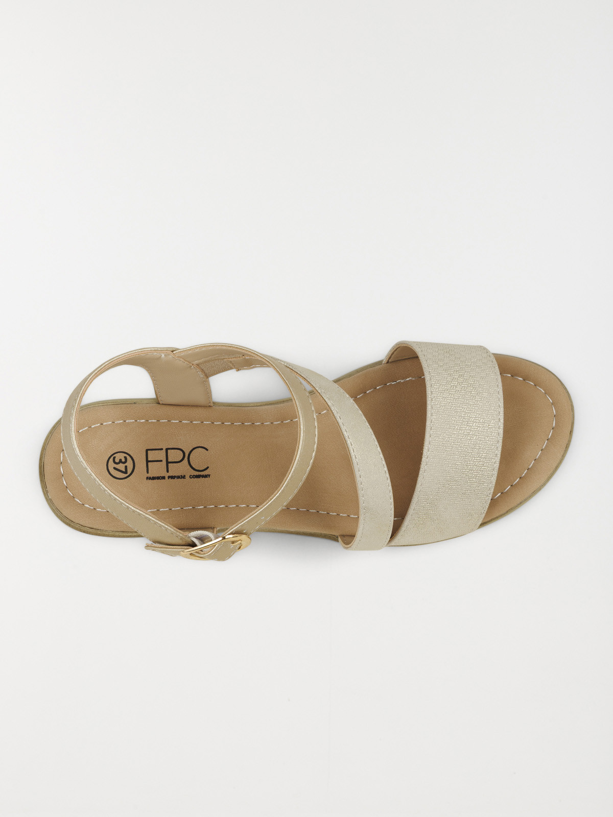 Sandales compensées dorées femme (36-41) Sandales compensées dorées femme (36-41)