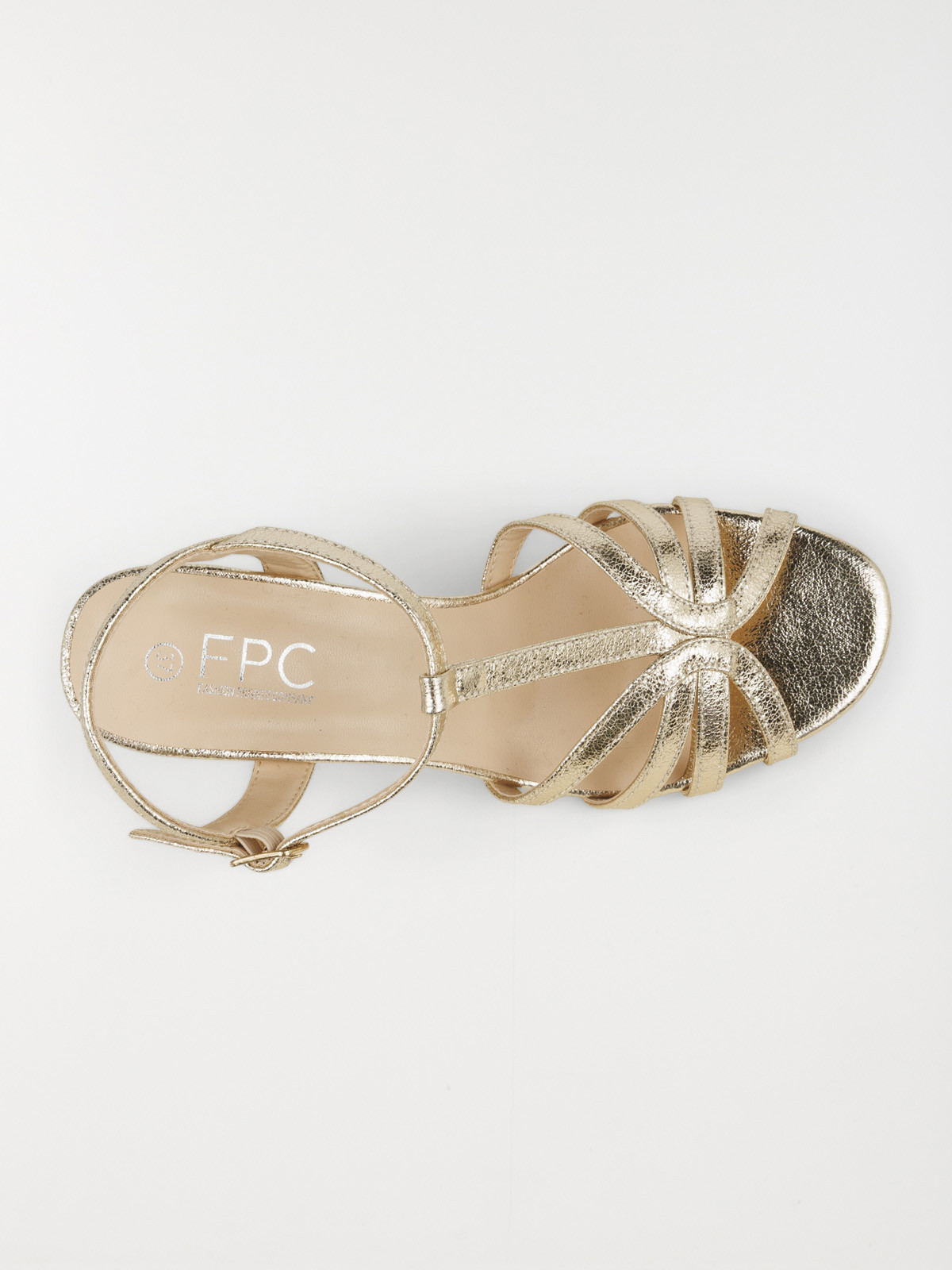 Sandales dorées femme à talons (36-41)