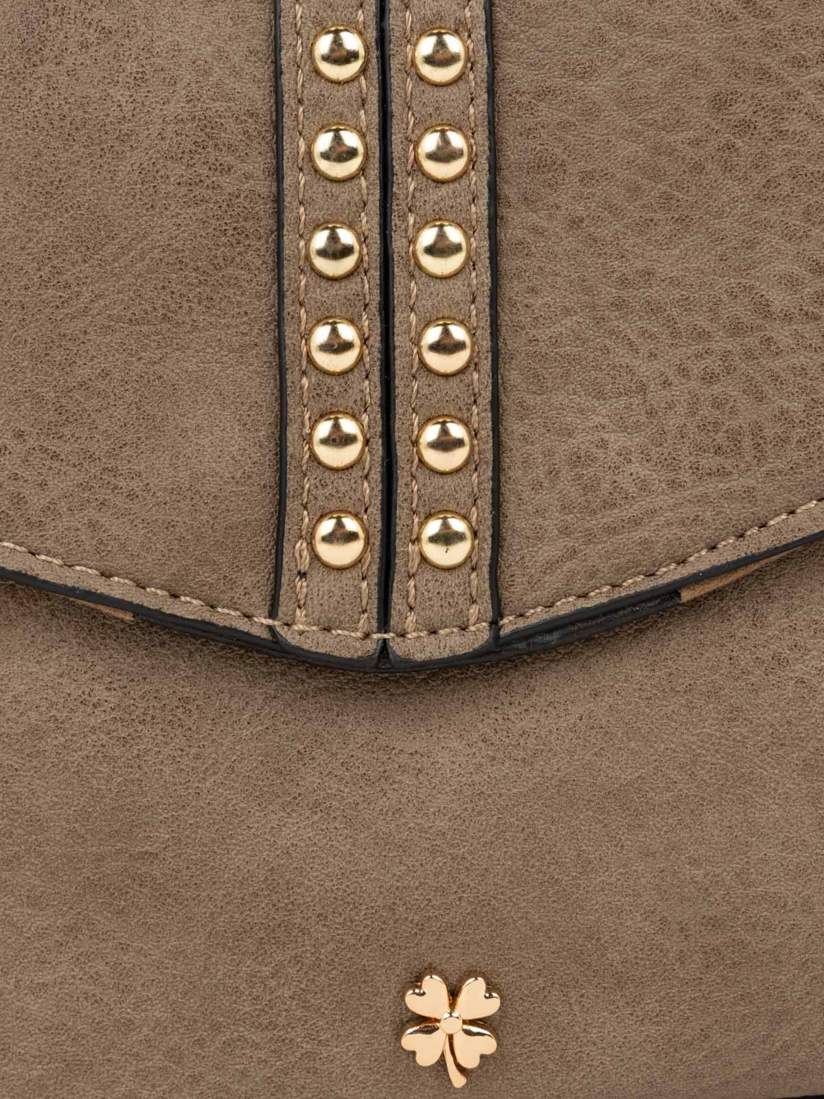 Sac besace trèfle doré femme