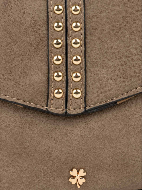 Sac besace trèfle doré femme